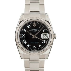 Rolex Date 115234 Black Dial